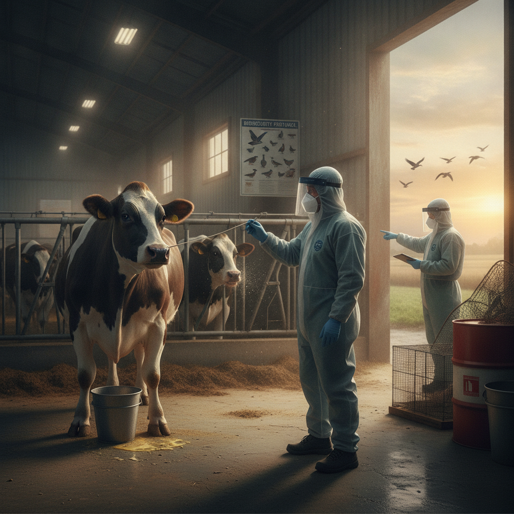 تشخيص إنفلونزا الطيور H5N1 الصعب في الأبقار بسبب أعراضها غير المعتادة