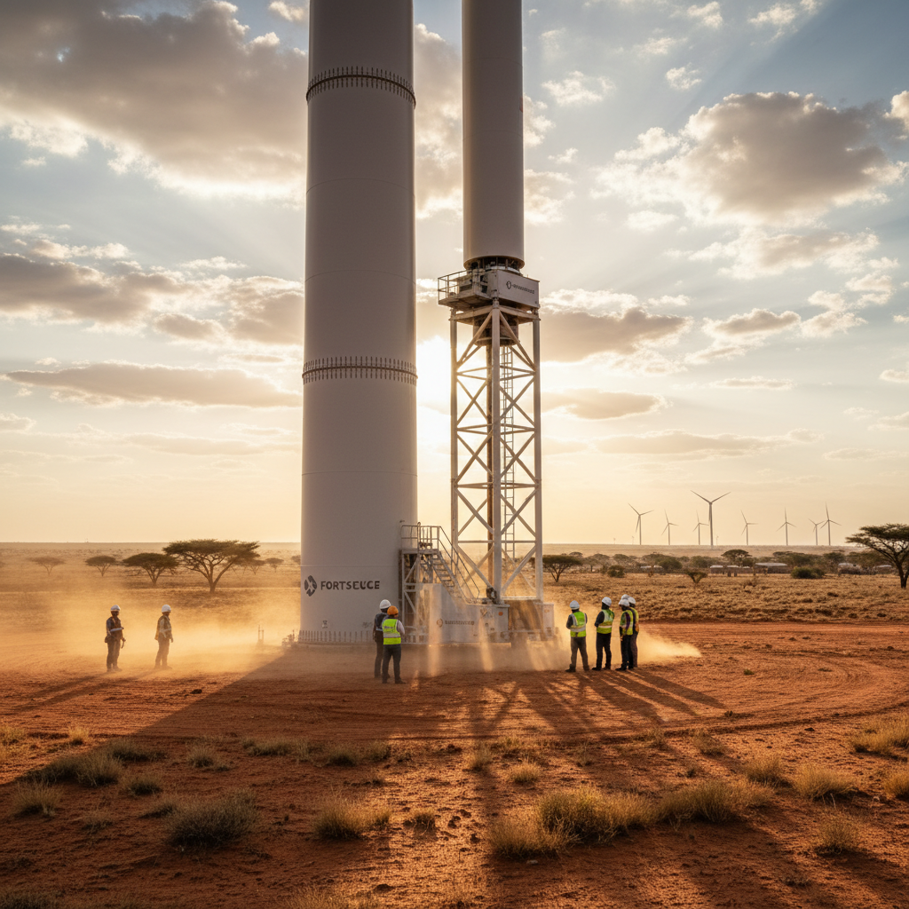 Fortescue and Nabrawind Pioneer Crane-less Wind Turbine Deployment in Africa